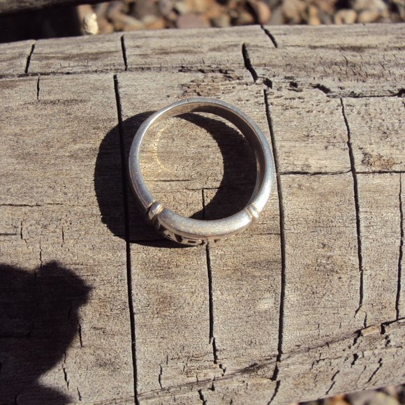 Solid Sterling Silver Men's "ARMY" Cut Out Ring - Picture 3 of 4